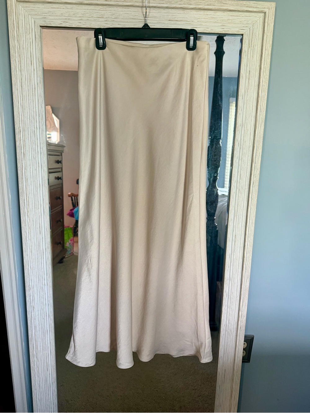 Nordstrom Rack Cream A-Line Maxi Skirt Sz M